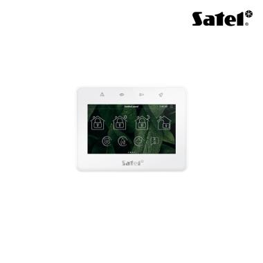 Tastiera touch personalizzabile 4.3'', con lettore di prossimità MIFARE (lettore compatibile solo con centrali INTEGRA), colore bianco. Per Integra, Versa e Perfecta 64 M