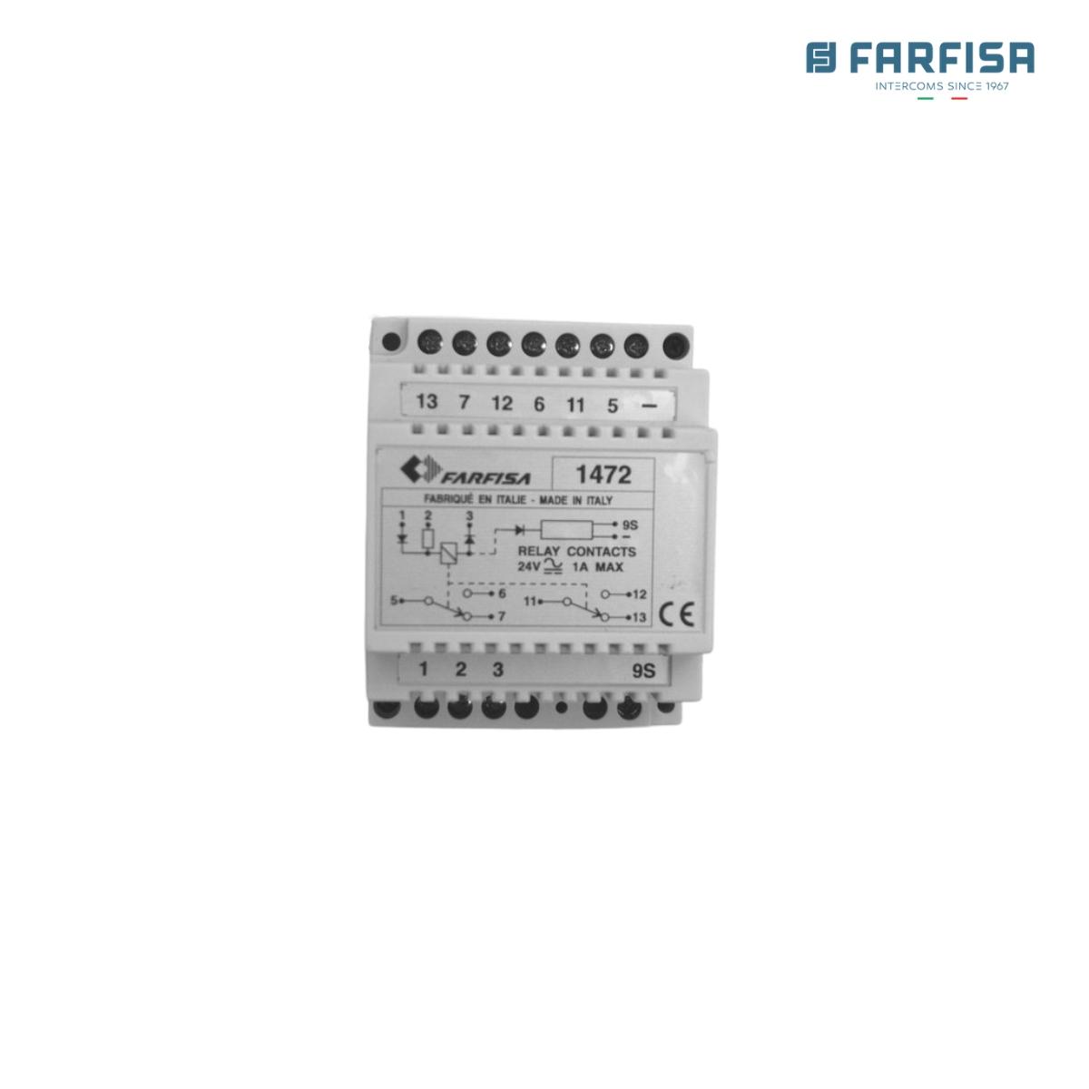 Inseritore univ.b/din rele a doppio scambio