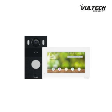 Kit Villa Bifamiliare I VS-KW-2IP2S 2 fili by ip con postazione da esterno 2 tasti +  alimentatore 24V in DIN + Distributore in DIN