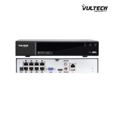 NVR 8 Canali Ultra-HD POE Vultech VS-NVR7508EVO-POE-UHD Fino A 8Mpx H.265 HDMI P2P CLOUD 1 HD 4K