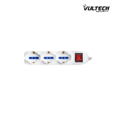 Multipresa Bipasso Vultech MU-02 9 Posti Con Tasto ON/OFF 16A