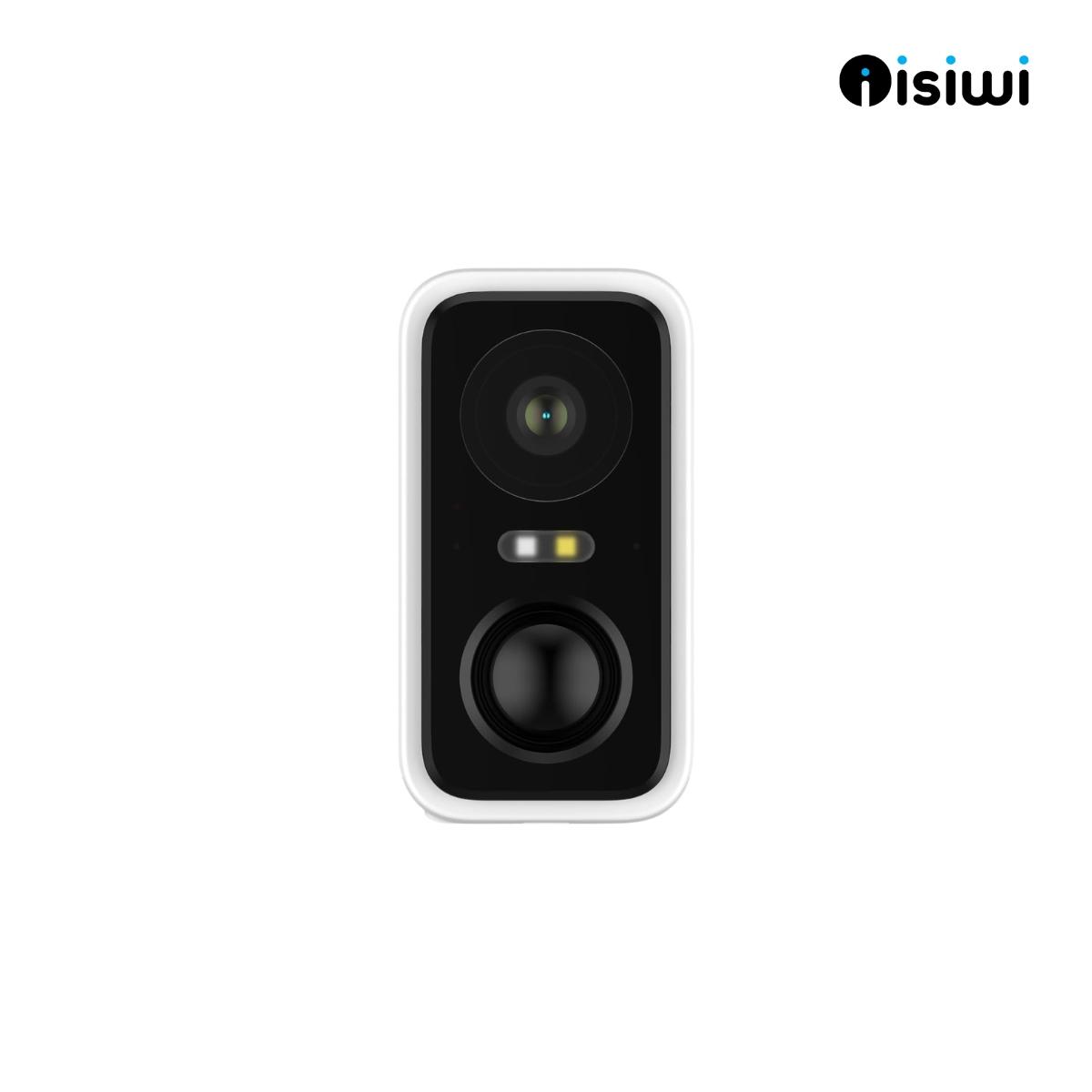 Telecamera a batteria Isiwi Wireless FLIP 2K Bullet fissa per esterno IR LED e SHOWCOLOR Audio Bidirezionale Sd Card IP65 Stand Alone batteria removibile da 5200 mAh - ISW-BBT3M
