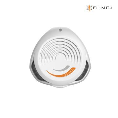 Sirena piezoelettrica da esterno a 1 tromba con lampeggiatore a LED arancione, LED stato impianto RGB personalizzabili